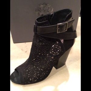 Vince Camuto Black PeepToe Booties